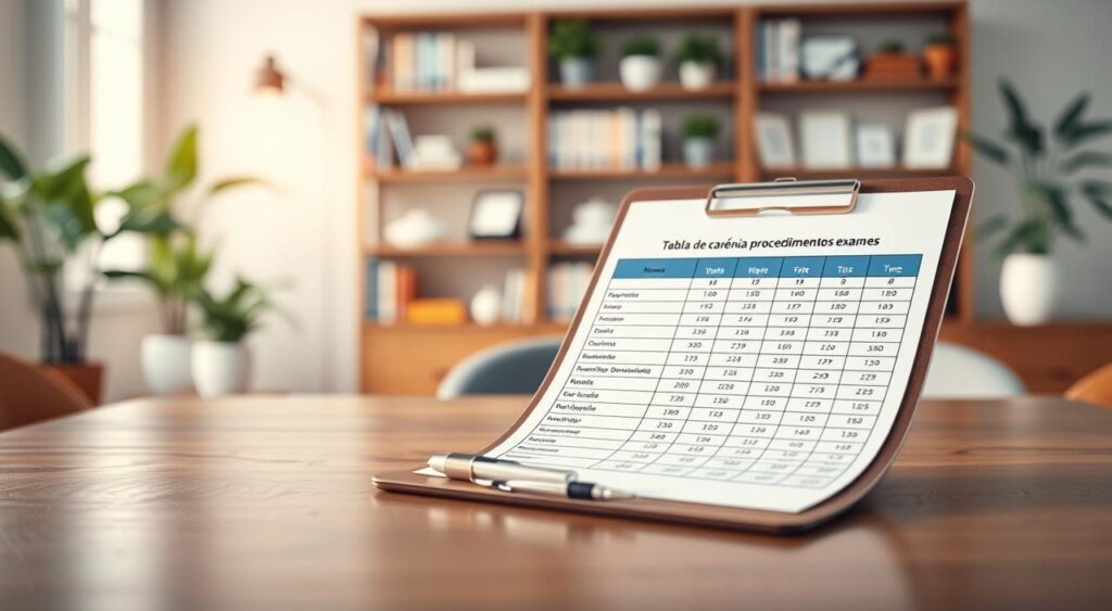 tabela de carência procedimentos exames